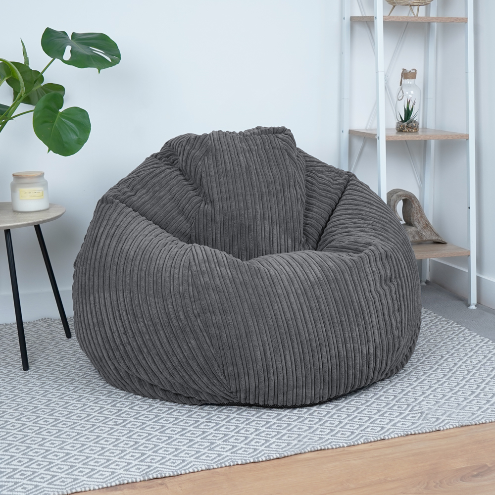 Extra Large Adult Cord Bean Bag - Grey