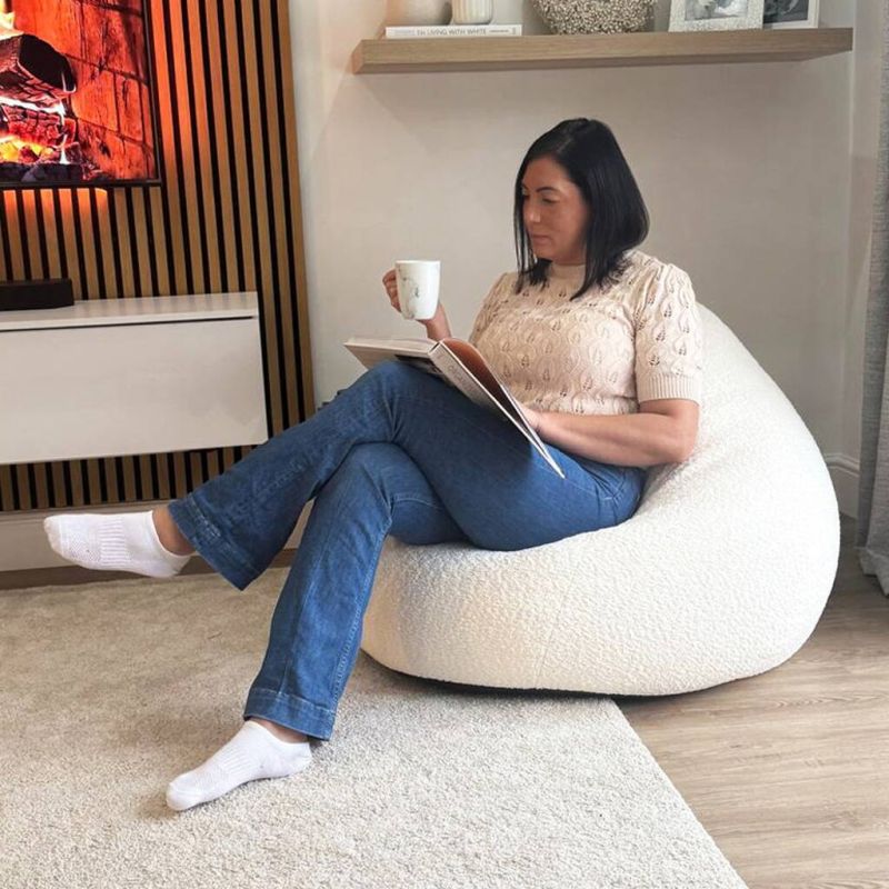 Extra Large Adult Boucle Bean Bag
