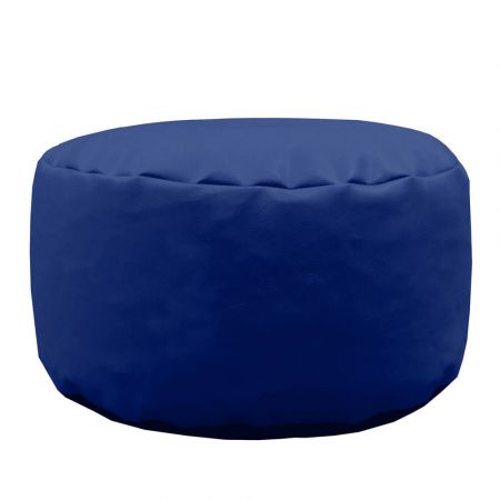 Faux Leather Footstool Bean Bag - Royal Blue