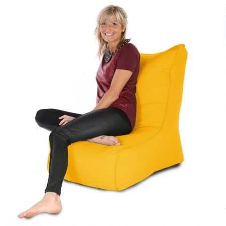 Indoor & Outdoor Comfy Adult Chair Bean Bag - Yellow
