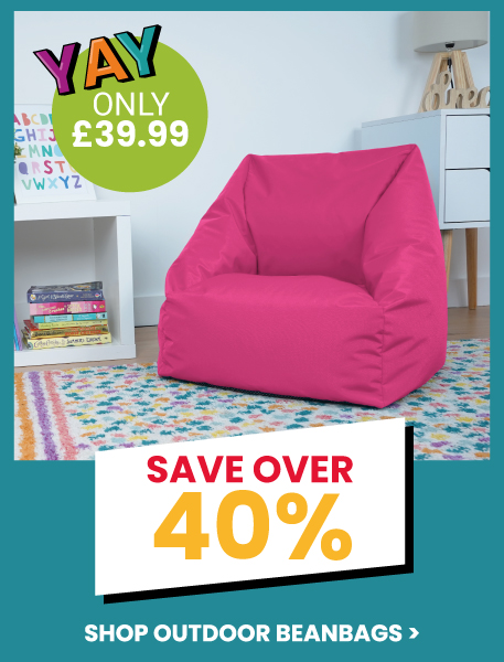 Water Resistant Outdoor Beanbags, Easy Clean and Machine Washable Fabric